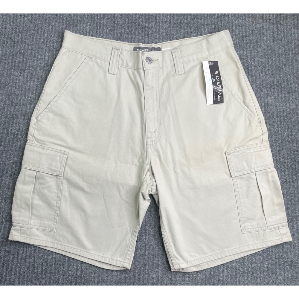 Levi's SilverTab Cargo Shorts Mens 32 Tan Cotton Relaxed Multi Pocket 34751-4661